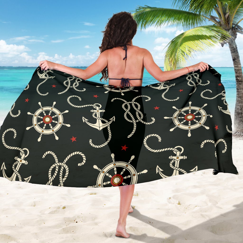 Nautical Anchor Pattern Sarong Pareo Wrap