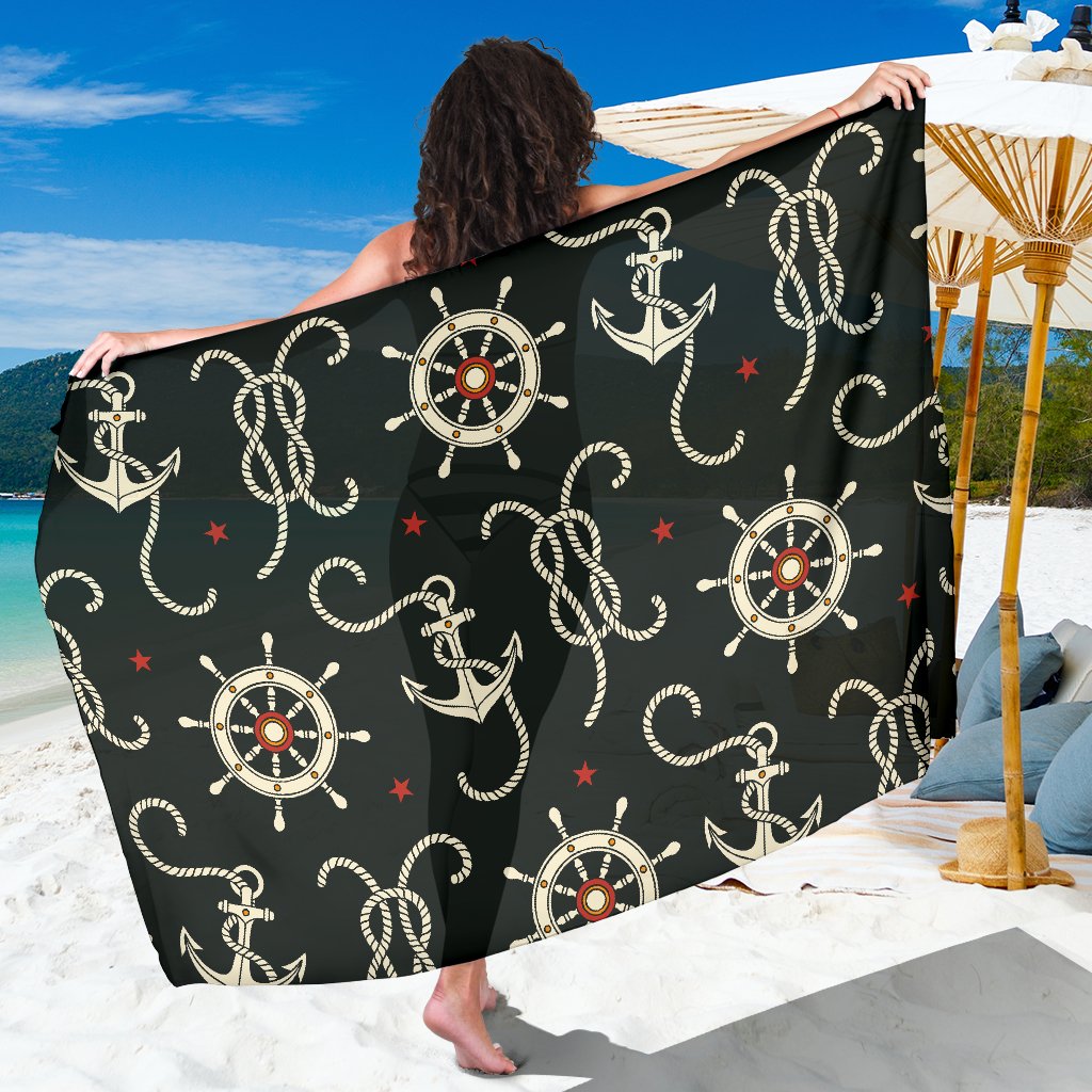 Nautical Anchor Pattern Sarong Pareo Wrap