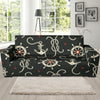 Nautical Anchor Pattern Sofa Slipcover-JORJUNE.COM