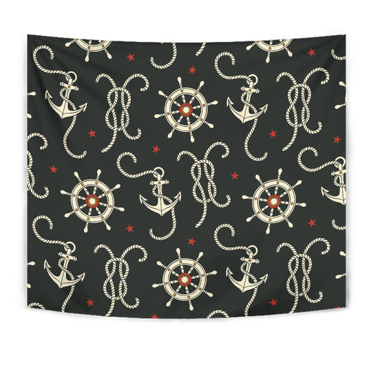 Nautical Anchor Pattern Tapestry
