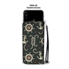 Nautical Anchor Pattern Wallet Phone Case