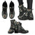 Nautical Anchor Pattern Women Leather Boots