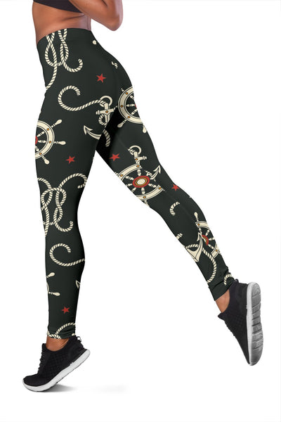 Nautical Anchor Pattern Women Leggings