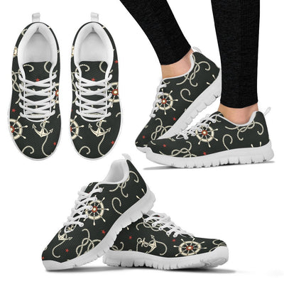 Nautical Anchor Pattern Women Sneakers