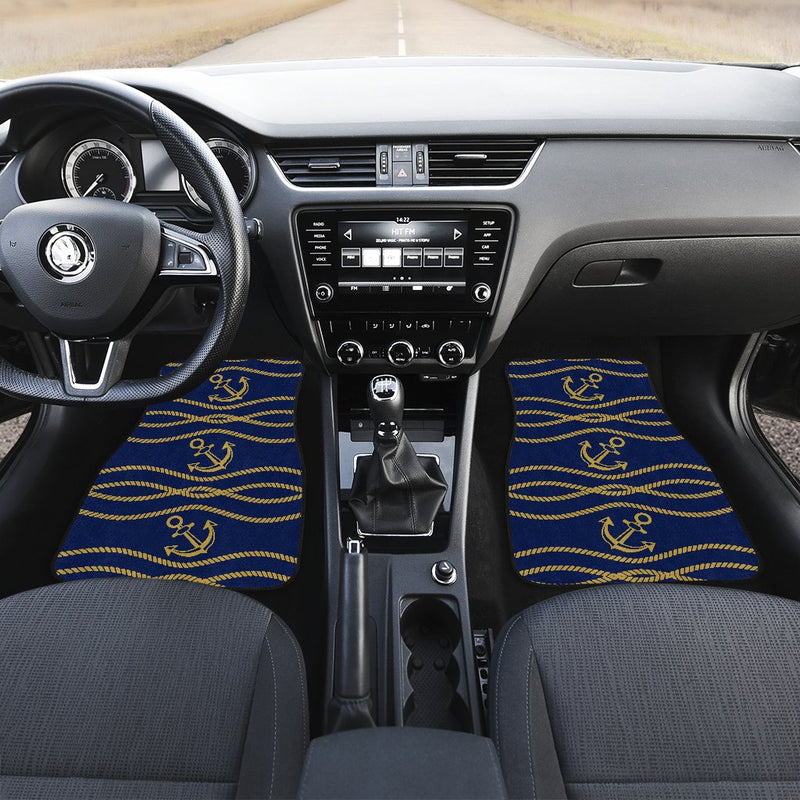 Nautical Anchor Rope Pattern Car Floor Mats