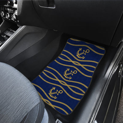 Nautical Anchor Rope Pattern Car Floor Mats