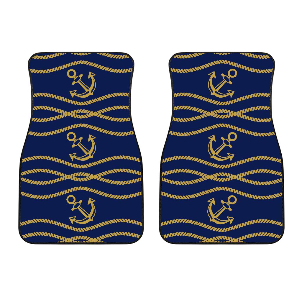 Nautical Anchor Rope Pattern Car Floor Mats