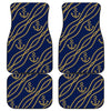 Nautical Anchor Rope Pattern Front and Back Car Floor Mats