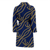 Nautical Anchor Rope Pattern Men Bath Robe