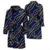 Nautical Anchor Rope Pattern Men Bath Robe