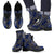 Nautical Anchor Rope Pattern Men Leather Boots