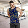 Nautical Anchor Rope Pattern Men Tank Top