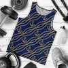 Nautical Anchor Rope Pattern Men Tank Top