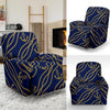 Nautical Anchor Rope Pattern Recliner Slipcover-JORJUNE.COM