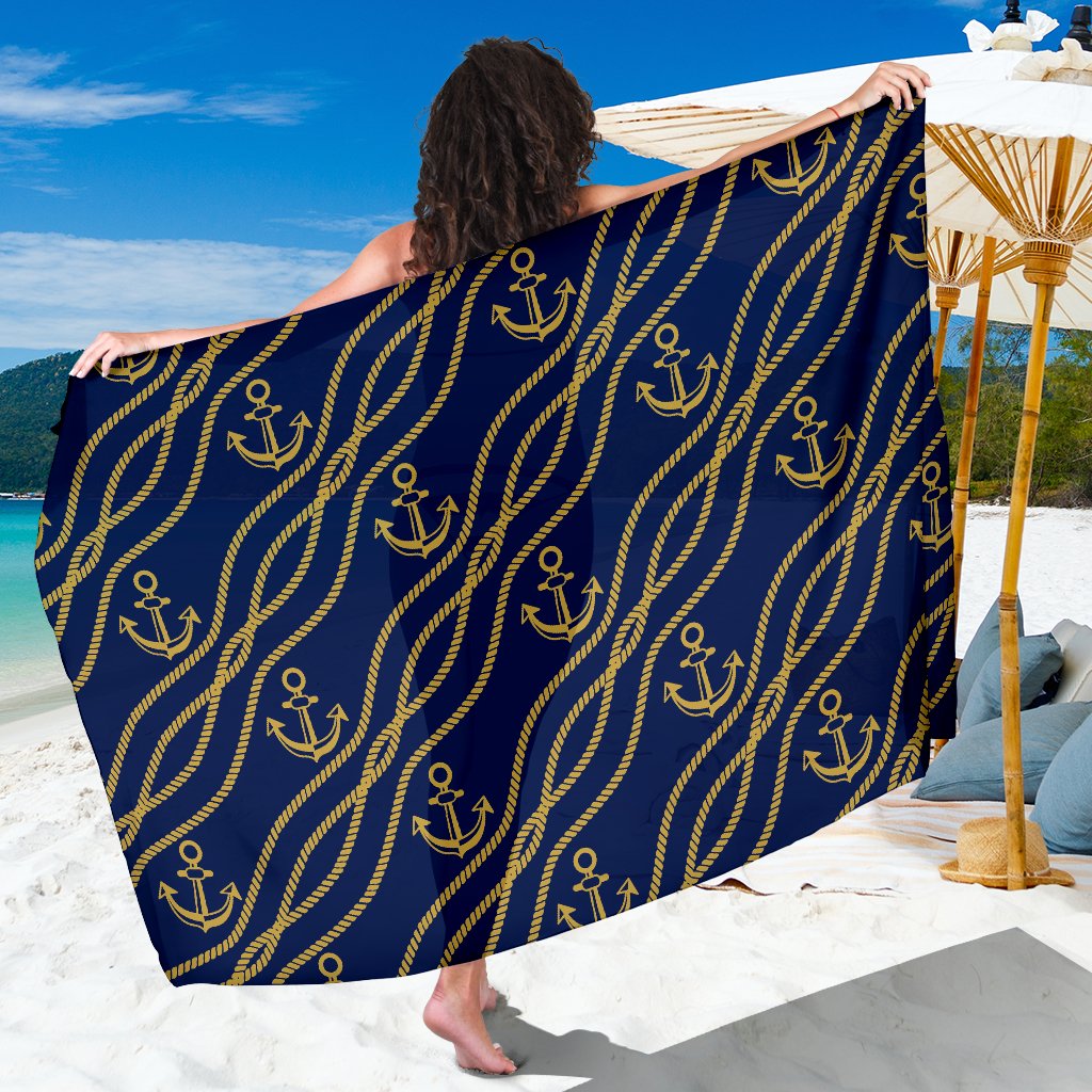 Nautical Anchor Rope Pattern Sarong Pareo Wrap