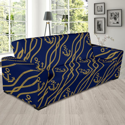 Nautical Anchor Rope Pattern Sofa Slipcover-JORJUNE.COM