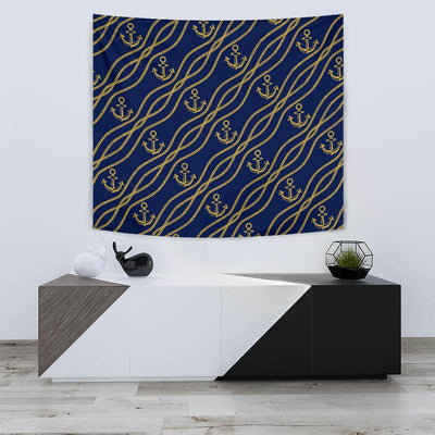 Nautical Anchor Rope Pattern Tapestry