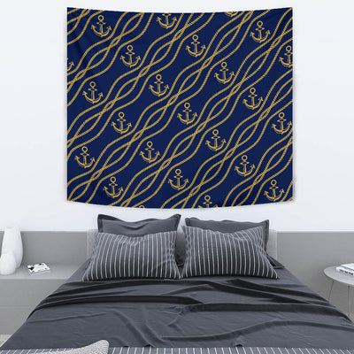 Nautical Anchor Rope Pattern Tapestry