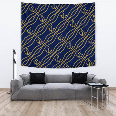 Nautical Anchor Rope Pattern Tapestry