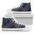 Nautical Anchor Rope Pattern Women High Top Shoes