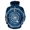 Nautical Compass Print All Over Print Hoodie