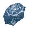 Nautical Compass Print Automatic Foldable Umbrella