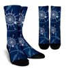 Nautical Compass Print Crew Socks