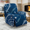 Nautical Compass Print Recliner Slipcover-JORJUNE.COM