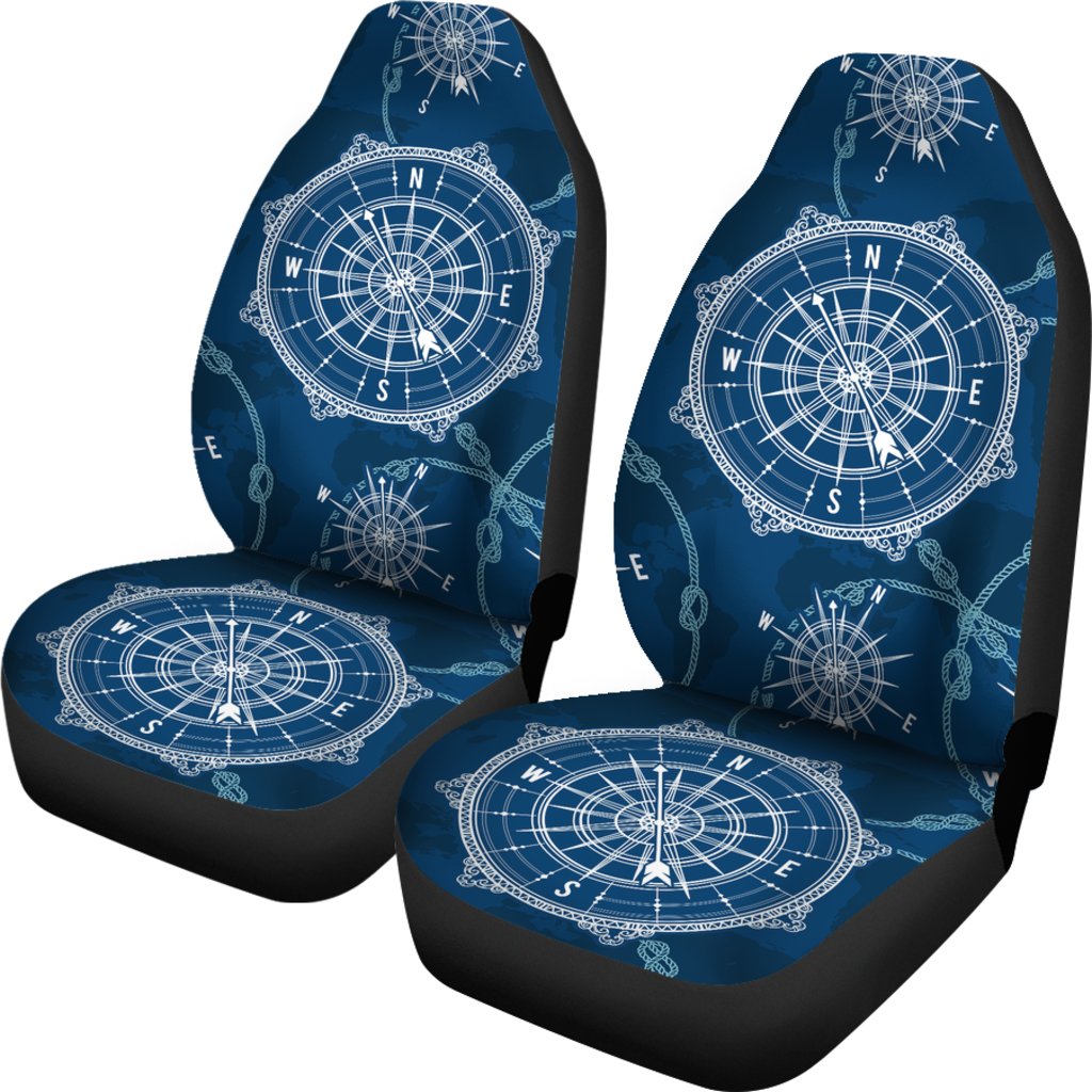 Nautical Compass Print Universal Fit Car Seat Covers