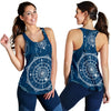 Nautical Compass Print Women Racerback Tank Top