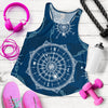 Nautical Compass Print Women Racerback Tank Top