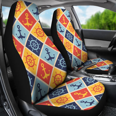Nautical Pattern Design Themed Print Universal Fit Car Seat Covers