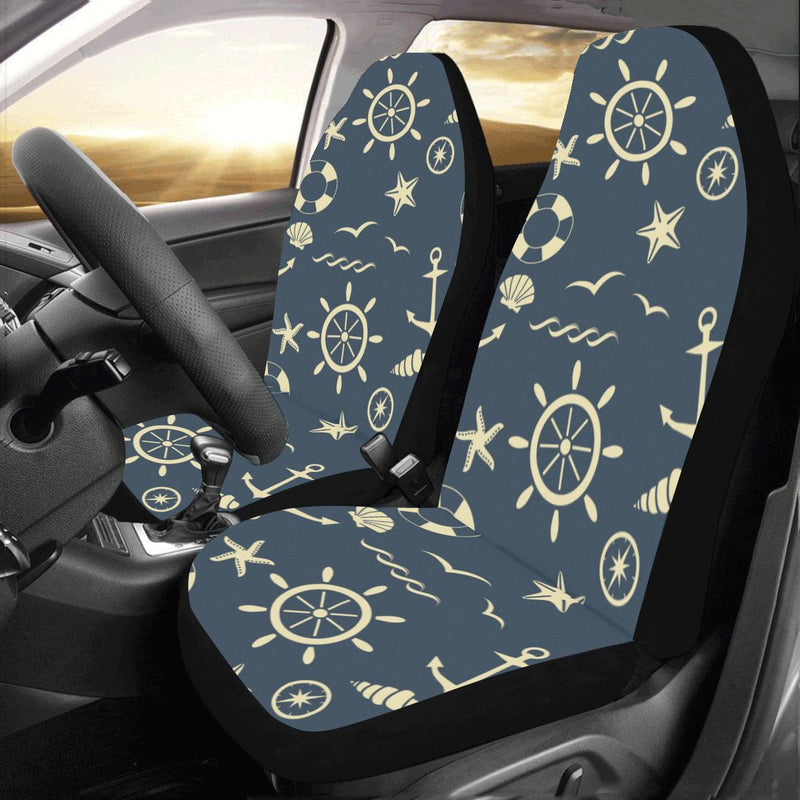 Nautical Pattern Print Design A01 Car Seat Covers (Set of 2)-JORJUNE.COM