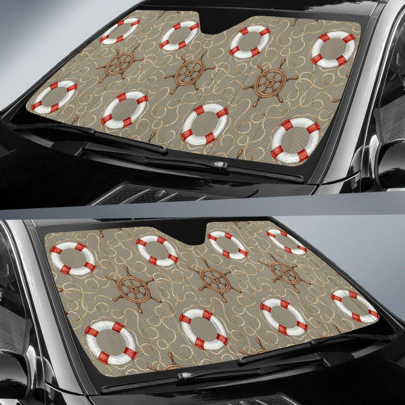 Nautical Pattern Print Design A02 Car Sun Shades-JORJUNE.COM