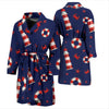 Nautical Pattern Print Design A03 Men Bathrobe-JORJUNE.COM