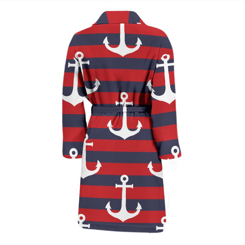 Nautical Pattern Print Design A05 Men Bathrobe-JORJUNE.COM