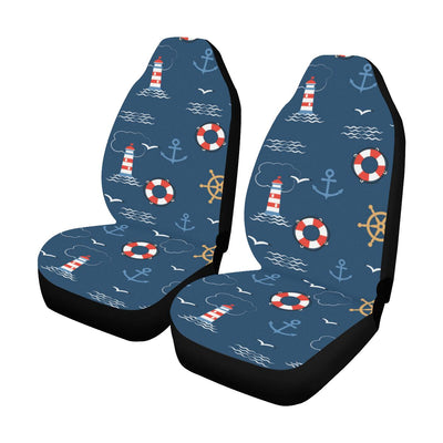 Nautical Pattern Print Design A06 Car Seat Covers (Set of 2)-JORJUNE.COM
