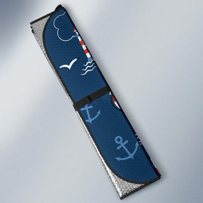 Nautical Pattern Print Design A06 Car Sun Shades-JORJUNE.COM