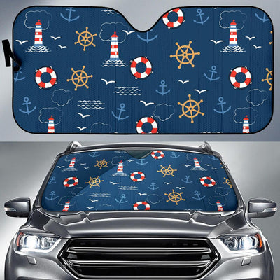 Nautical Pattern Print Design A06 Car Sun Shades-JORJUNE.COM