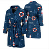 Nautical Pattern Print Design A06 Men Bathrobe-JORJUNE.COM