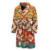 Navajo Pattern Print Design A01 Men Bathrobe-JORJUNE.COM