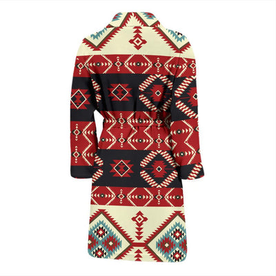 Navajo Pattern Print Design A05 Men Bathrobe-JORJUNE.COM