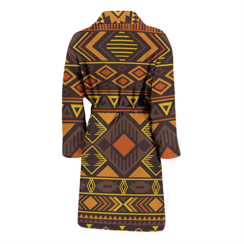 Navajo Pattern Print Design A06 Men Bathrobe-JORJUNE.COM