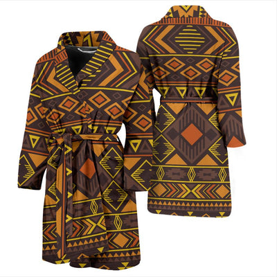 Navajo Pattern Print Design A06 Men Bathrobe-JORJUNE.COM