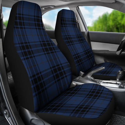 Navy Blue Tartan Plaid Pattern Universal Fit Car Seat Covers