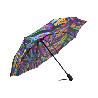 Neon Color Tropical Palm Automatic Foldable Umbrella