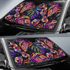 Neon Color Tropical Palm Leaves Car Sun Shade-JorJune