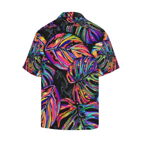 Neon Color Tropical Palm Men Hawaiian Shirt