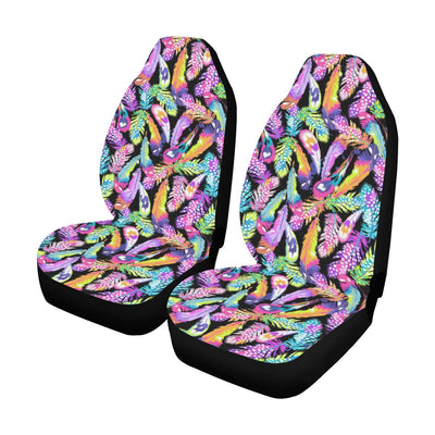 Neon Feather Pattern Print Design A02 Car Seat Covers (Set of 2)-JORJUNE.COM