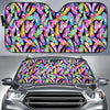 Neon Feather Pattern Print Design A02 Car Sun Shades-JORJUNE.COM